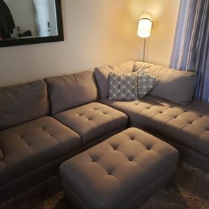 L couch with ottoman